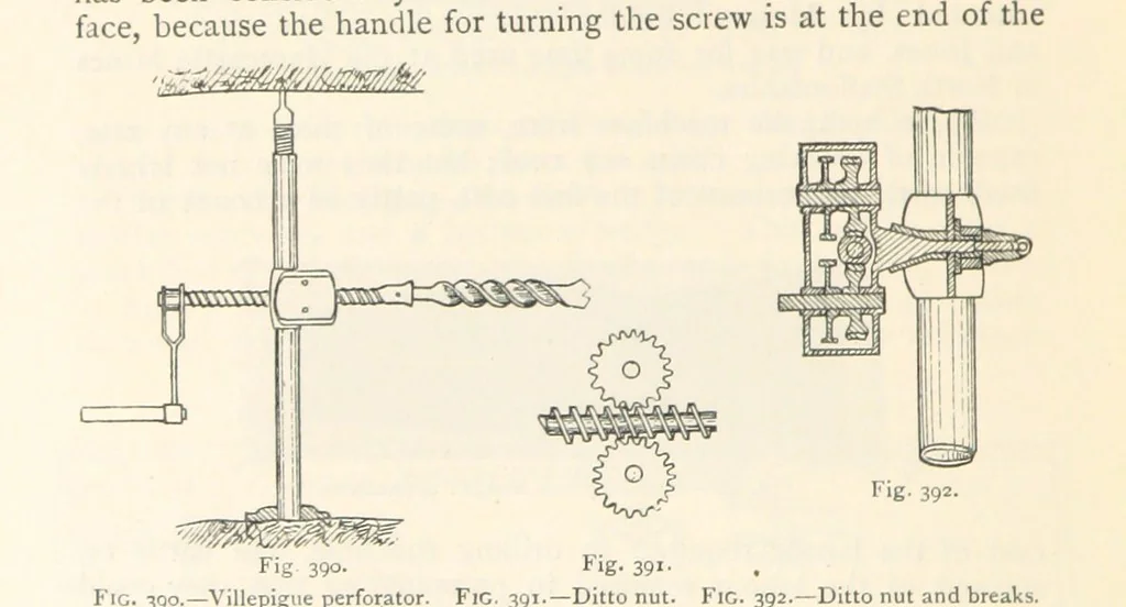 An illustration from Mining. An elementary treatise on the getting of minerals, 1893, leaf 326