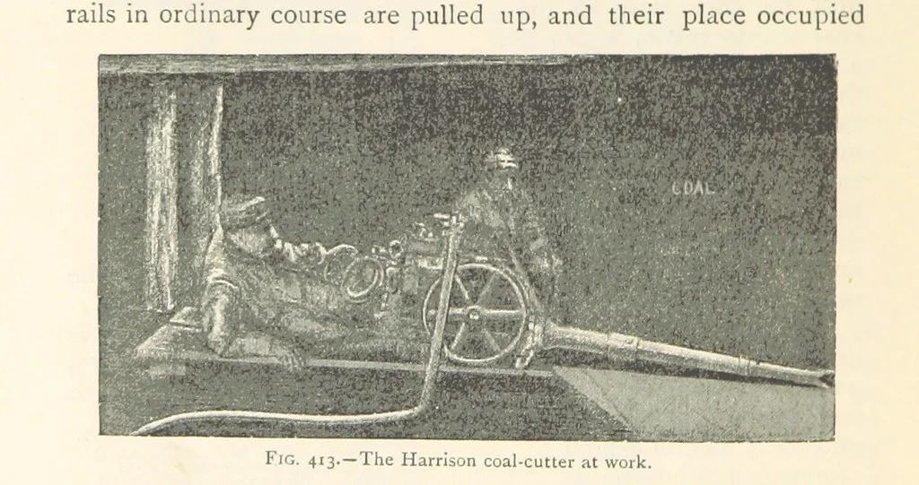 An illustration from Mining. An elementary treatise on the getting of minerals, 1893, leaf 344
