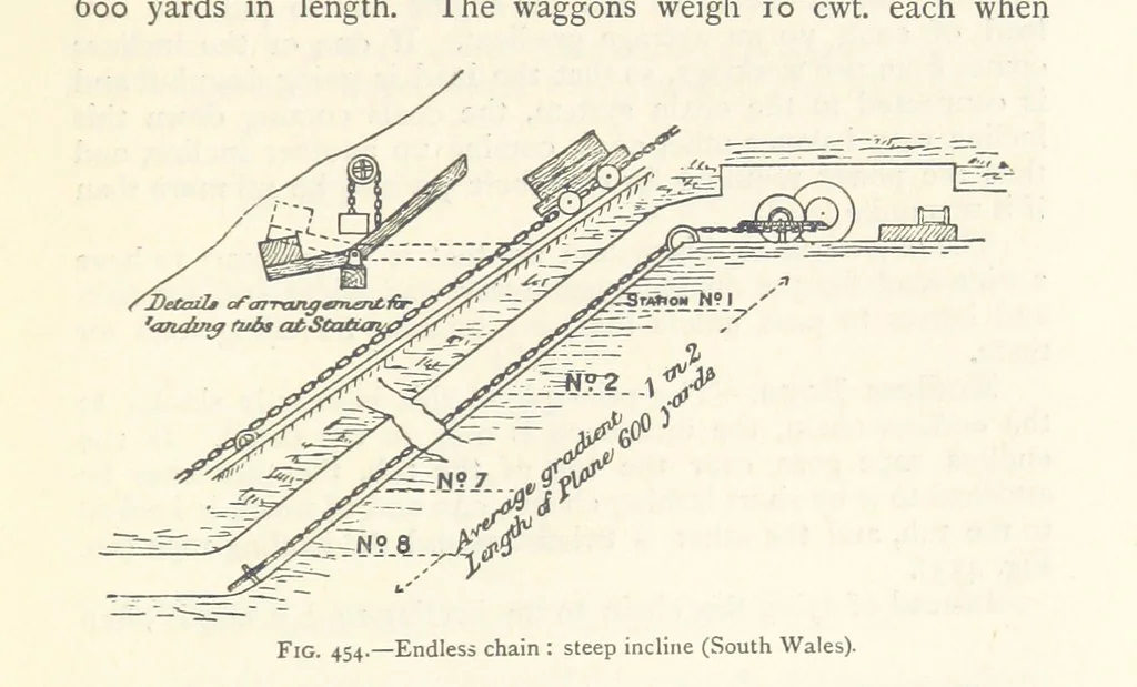 An illustration from Mining. An elementary treatise on the getting of minerals, 1893, leaf 375