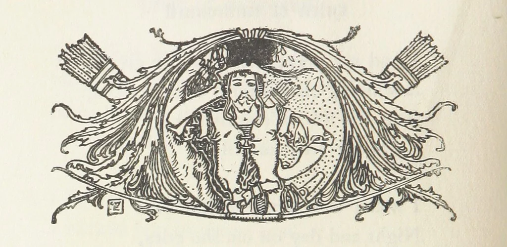 An illustration from A Book of Old English Ballads. With an accompaniment of decorative drawings by G. W. Edwards, and an introduction by H. W. Mabie, 1896, leaf 126