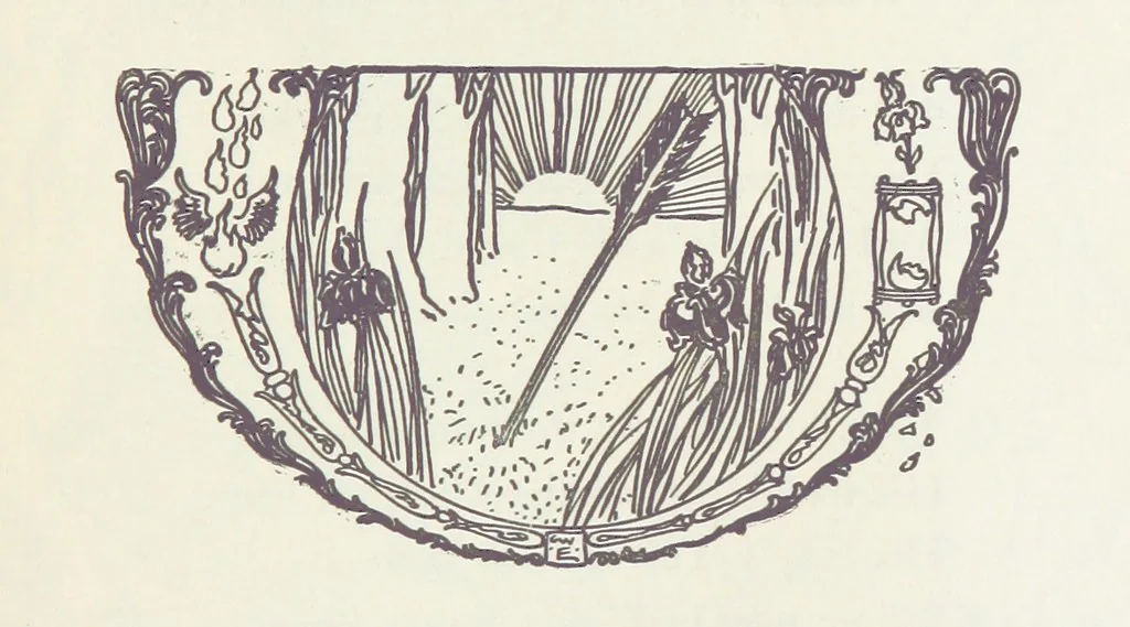 An illustration from A Book of Old English Ballads. With an accompaniment of decorative drawings by G. W. Edwards, and an introduction by H. W. Mabie, 1896, leaf 159