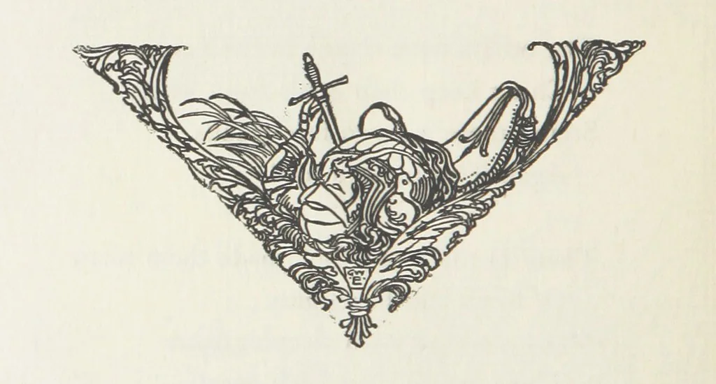 An illustration from A Book of Old English Ballads. With an accompaniment of decorative drawings by G. W. Edwards, and an introduction by H. W. Mabie, 1896, leaf 214