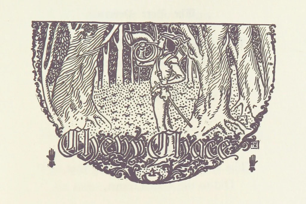 An illustration from A Book of Old English Ballads. With an accompaniment of decorative drawings by G. W. Edwards, and an introduction by H. W. Mabie, 1896, leaf 33