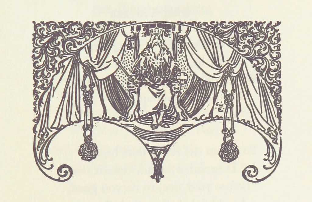 An illustration from A Book of Old English Ballads. With an accompaniment of decorative drawings by G. W. Edwards, and an introduction by H. W. Mabie, 1896, leaf 63