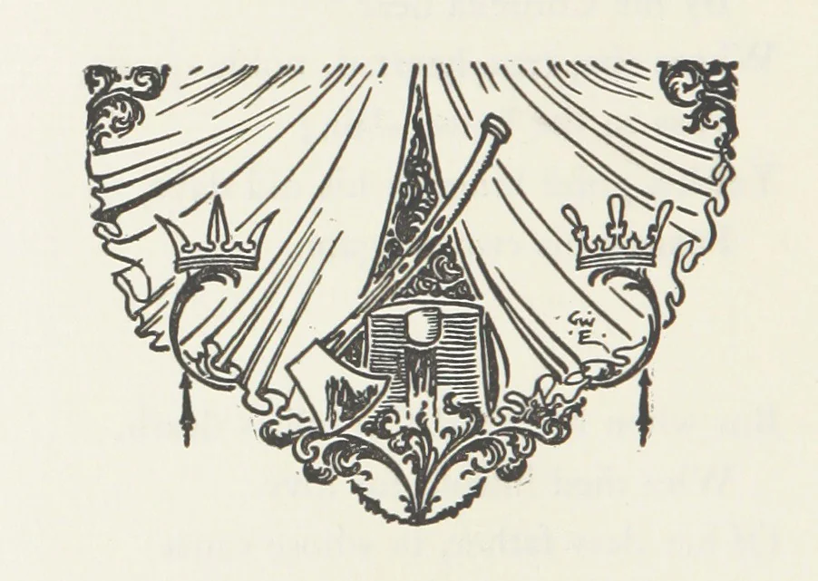 An illustration from A Book of Old English Ballads. With an accompaniment of decorative drawings by G. W. Edwards, and an introduction by H. W. Mabie, 1896, leaf 74