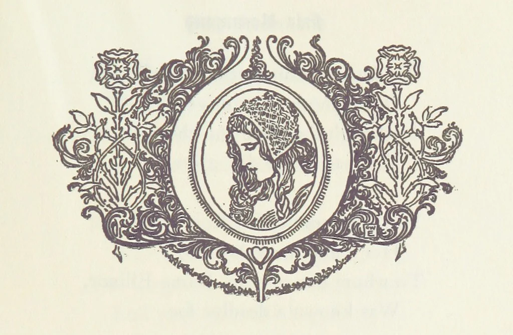 An illustration from A Book of Old English Ballads. With an accompaniment of decorative drawings by G. W. Edwards, and an introduction by H. W. Mabie, 1896, leaf 77