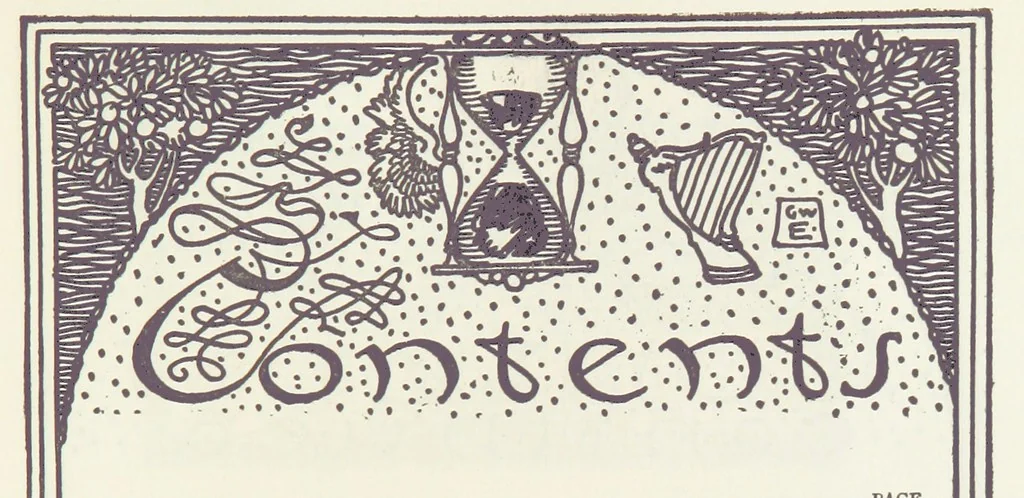 An illustration from A Book of Old English Ballads. With an accompaniment of decorative drawings by G. W. Edwards, and an introduction by H. W. Mabie, 1896, leaf 9