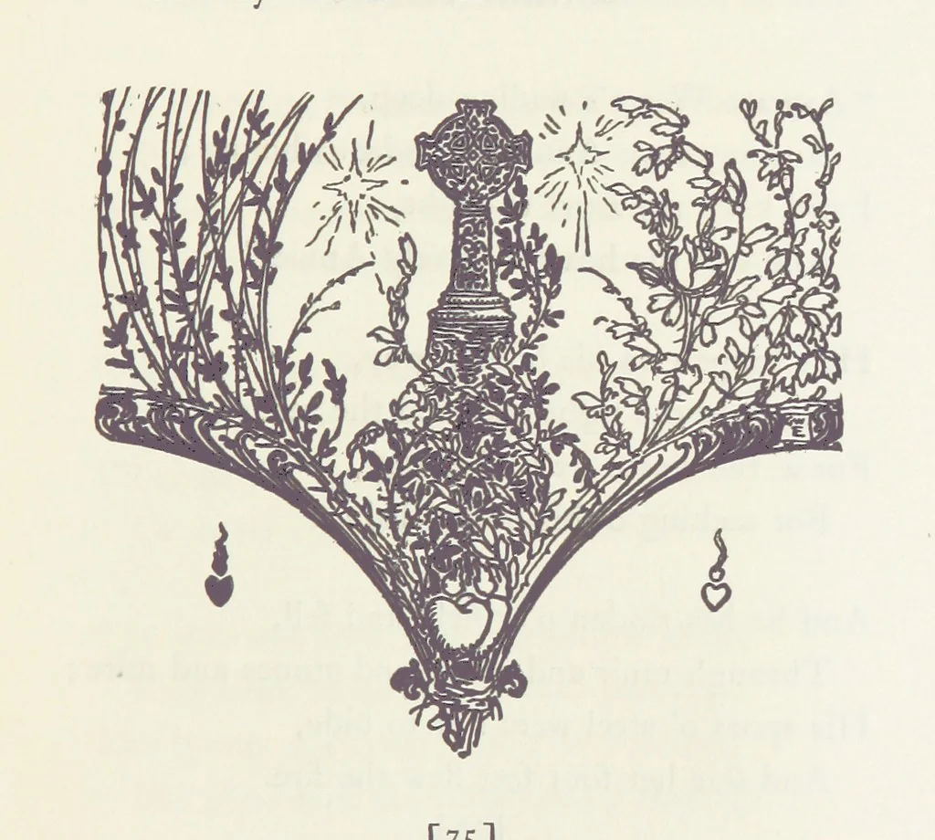 An illustration from A Book of Old English Ballads. With an accompaniment of decorative drawings by G. W. Edwards, and an introduction by H. W. Mabie, 1896, leaf 99