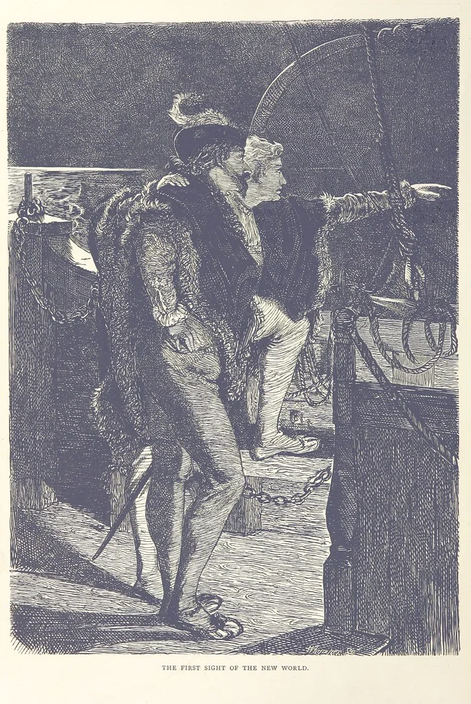 An illustration from Sea Pictures, drawn with pen and pencil, 1882, leaf 10