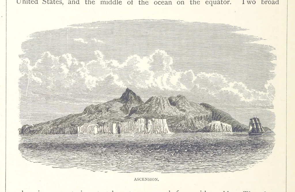 An illustration from Sea Pictures, drawn with pen and pencil, 1882, leaf 108