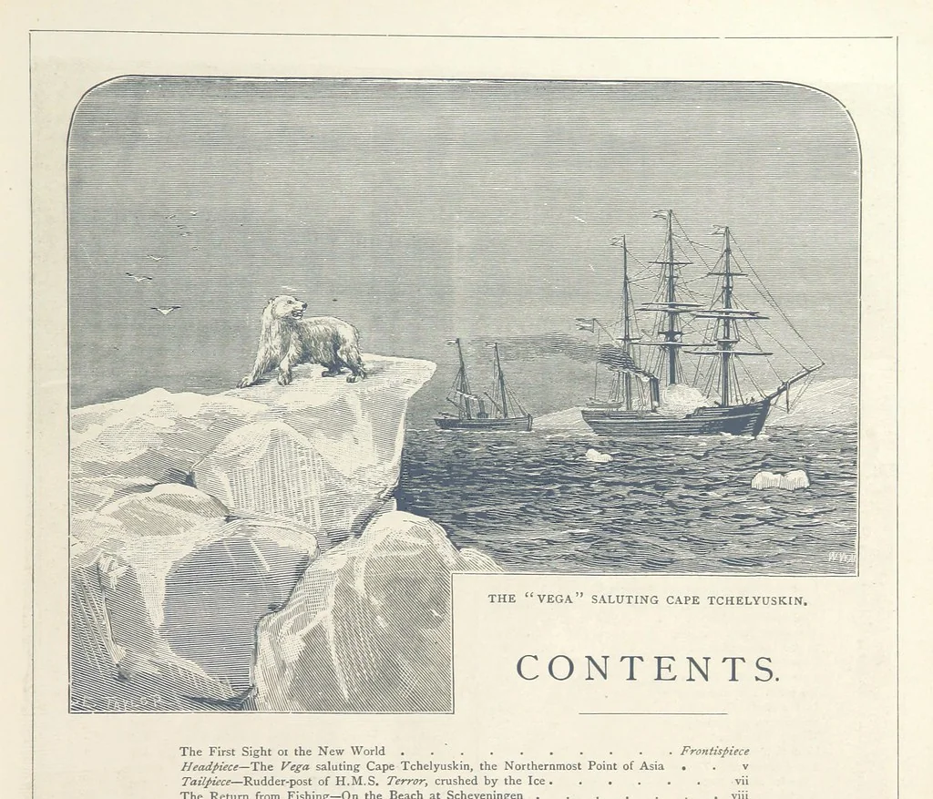 An illustration from Sea Pictures, drawn with pen and pencil, 1882, leaf 11