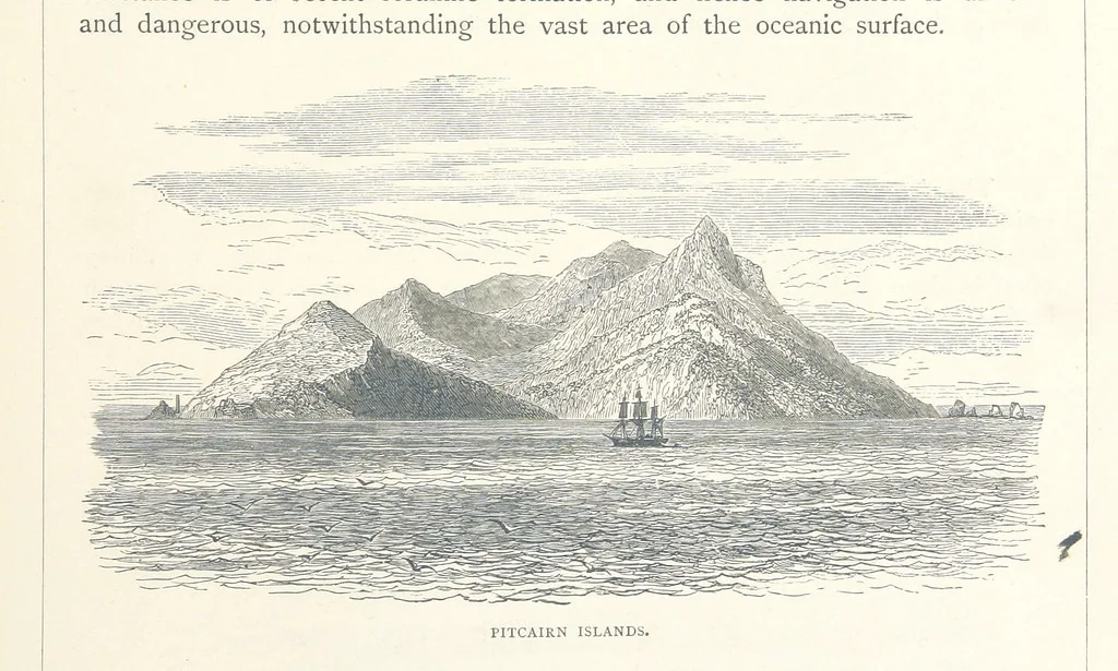 An illustration from Sea Pictures, drawn with pen and pencil, 1882, leaf 111