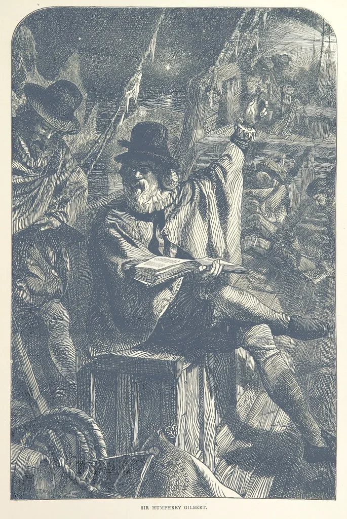 An illustration from Sea Pictures, drawn with pen and pencil, 1882, leaf 125