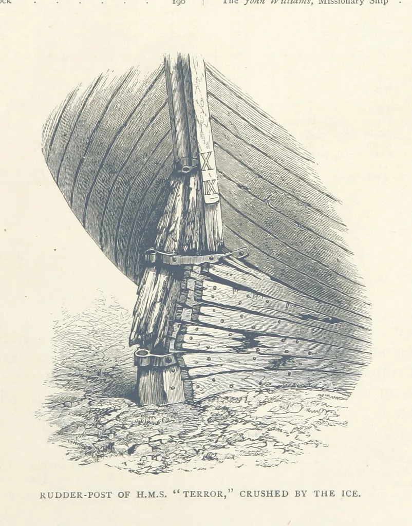 An illustration from Sea Pictures, drawn with pen and pencil, 1882, leaf 13