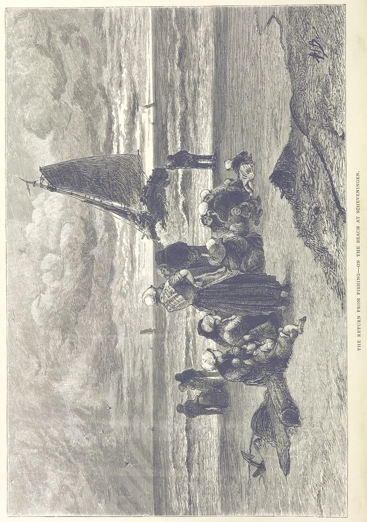An illustration from Sea Pictures, drawn with pen and pencil, 1882, leaf 14