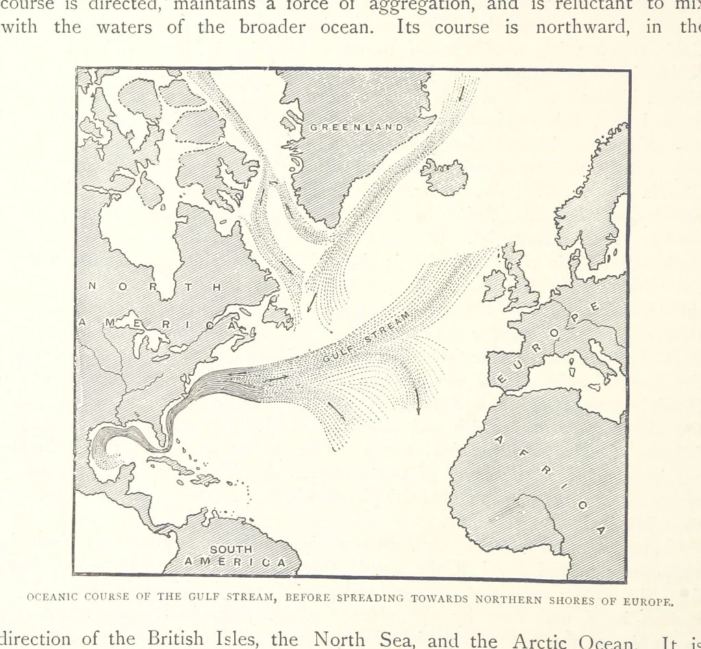 An illustration from Sea Pictures, drawn with pen and pencil, 1882, leaf 154