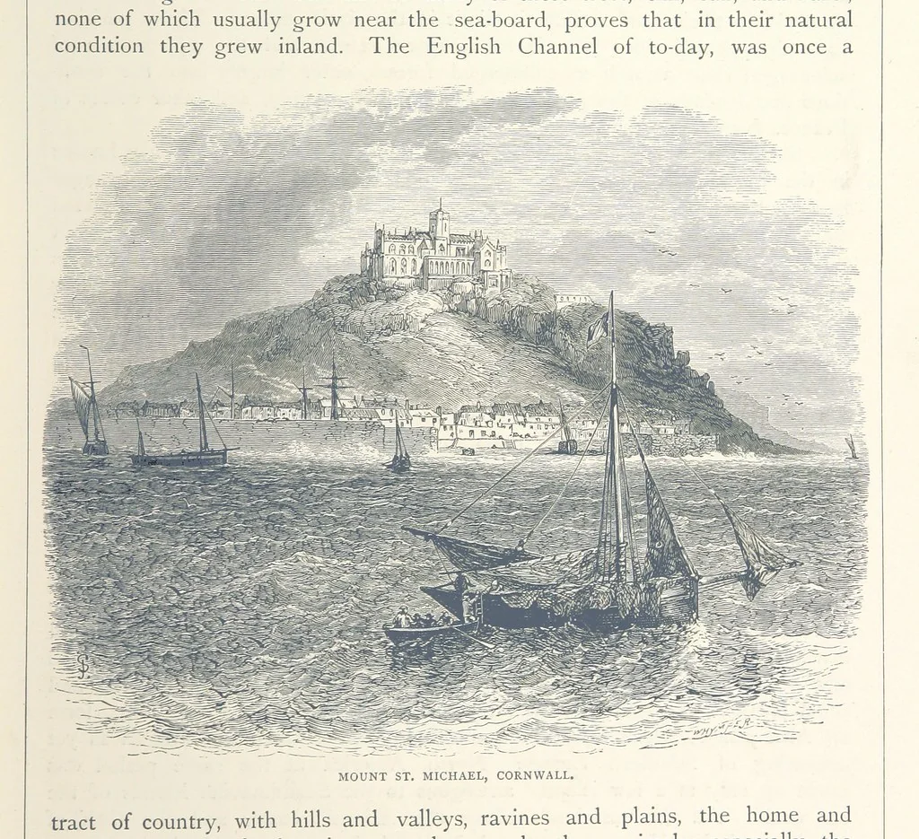 An illustration from Sea Pictures, drawn with pen and pencil, 1882, leaf 161