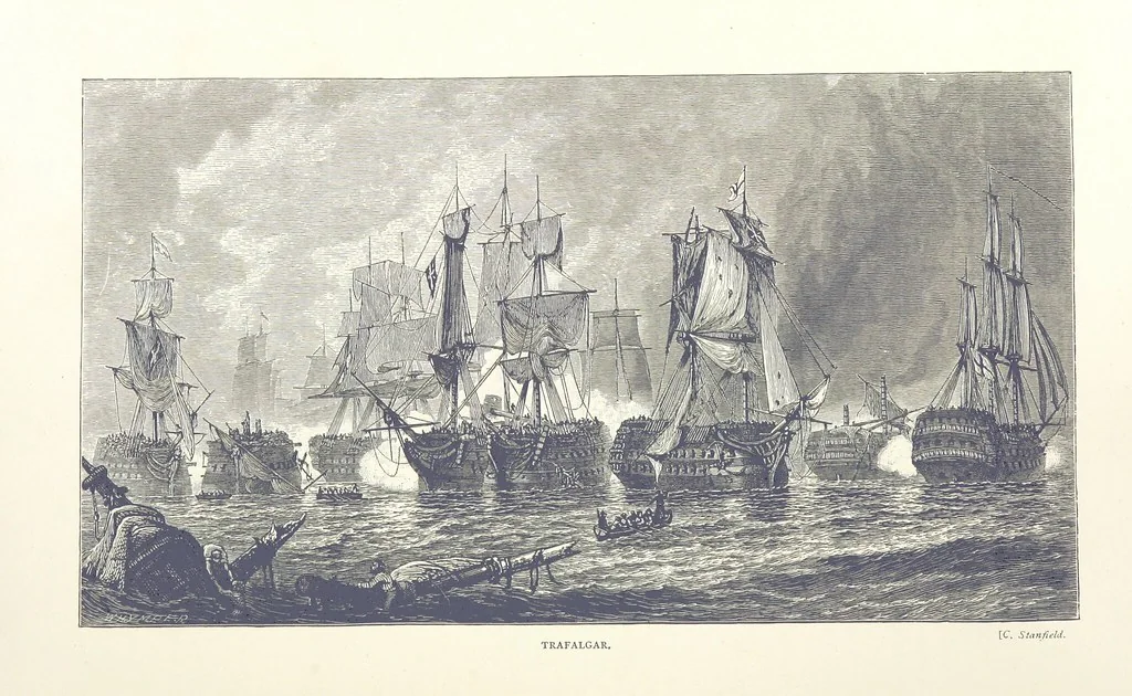 An illustration from Sea Pictures, drawn with pen and pencil, 1882, leaf 182