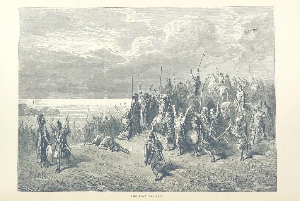 An illustration from Sea Pictures, drawn with pen and pencil, 1882, leaf 193