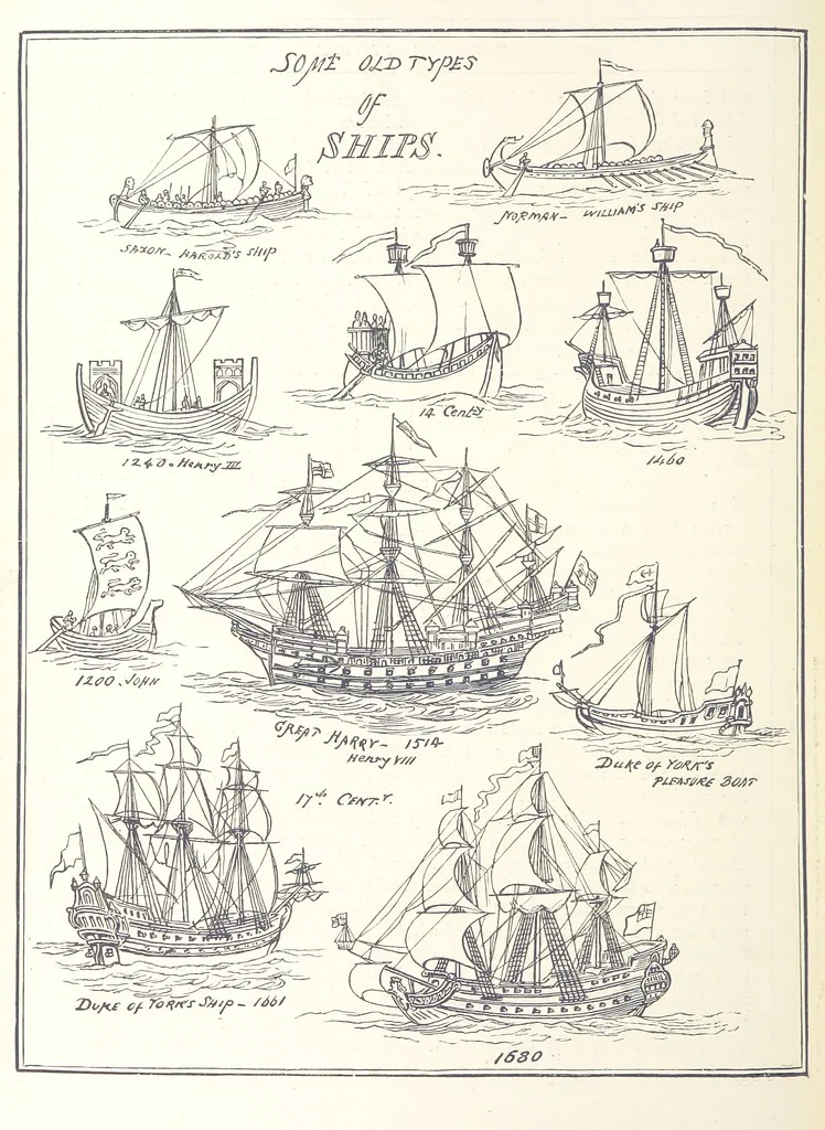 An illustration from Sea Pictures, drawn with pen and pencil, 1882, leaf 198