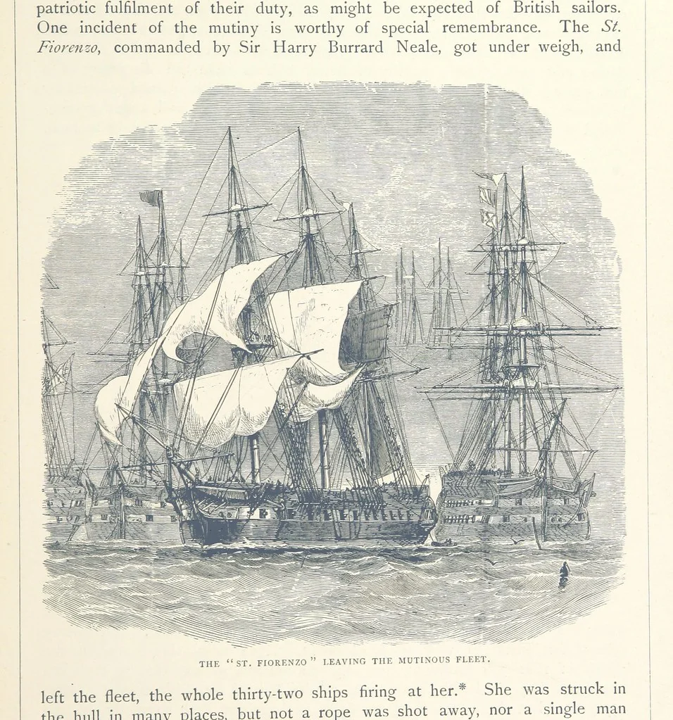 An illustration from Sea Pictures, drawn with pen and pencil, 1882, leaf 227