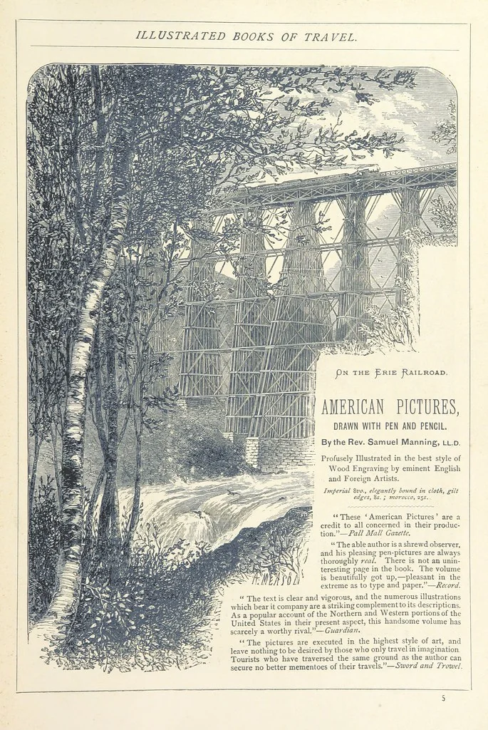 An illustration from Sea Pictures, drawn with pen and pencil, 1882, leaf 235