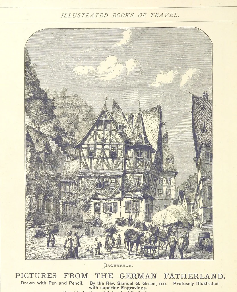 An illustration from Sea Pictures, drawn with pen and pencil, 1882, leaf 238