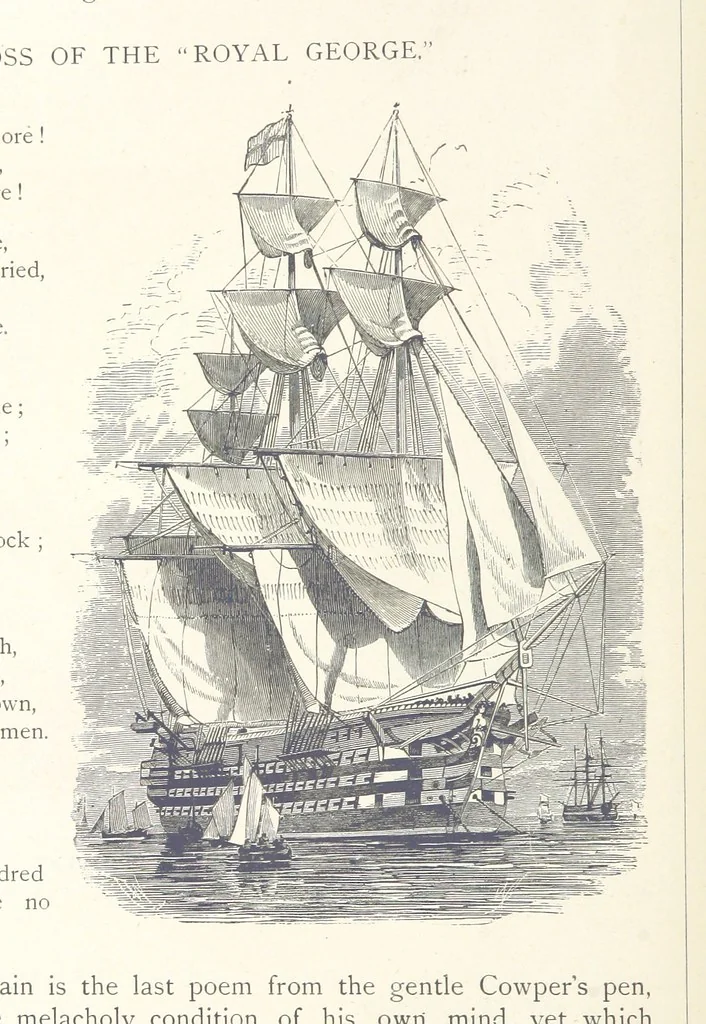 An illustration from Sea Pictures, drawn with pen and pencil, 1882, leaf 40