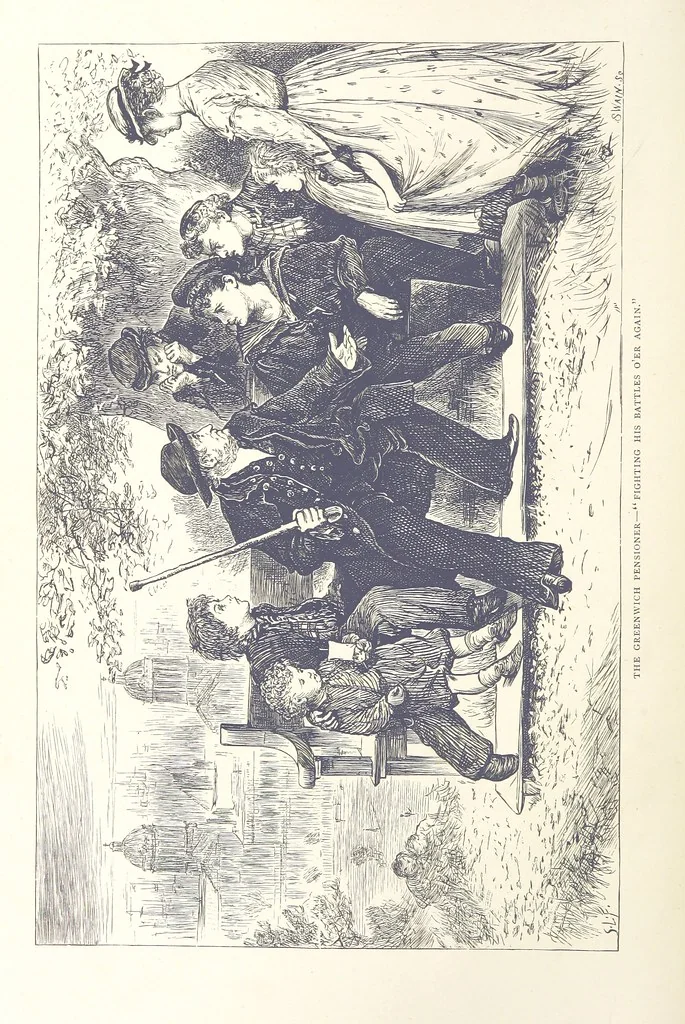 An illustration from Sea Pictures, drawn with pen and pencil, 1882, leaf 48