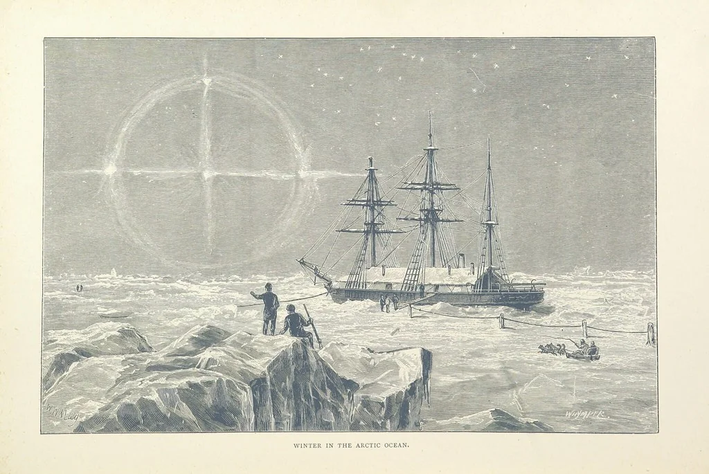 An illustration from Sea Pictures, drawn with pen and pencil, 1882, leaf 69