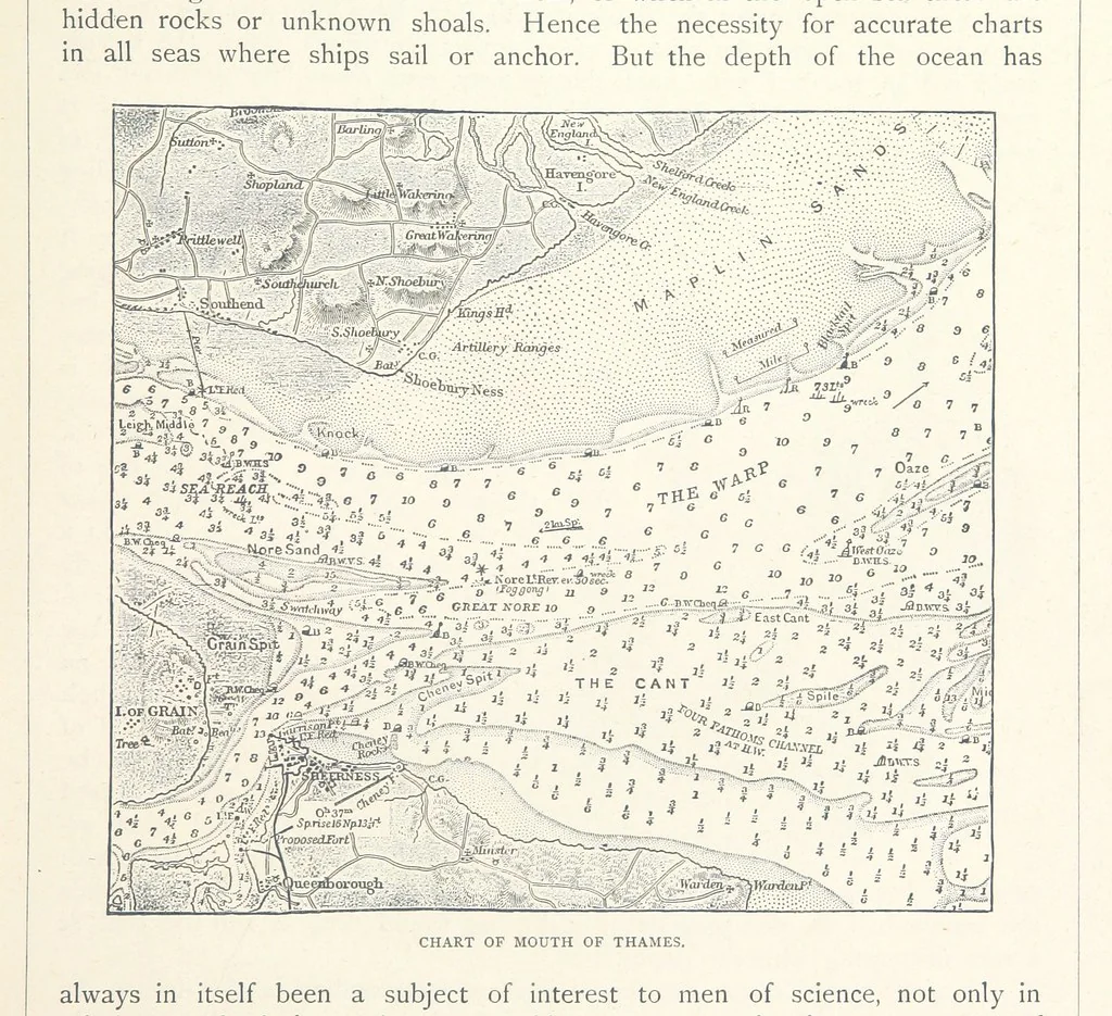 An illustration from Sea Pictures, drawn with pen and pencil, 1882, leaf 71