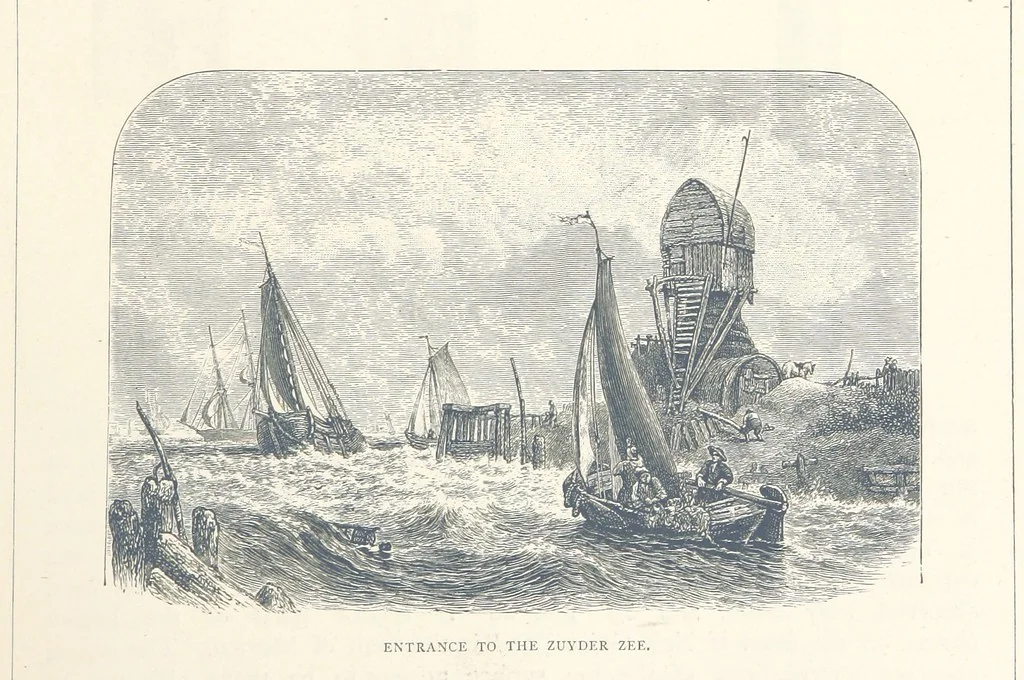An illustration from Sea Pictures, drawn with pen and pencil, 1882, leaf 85