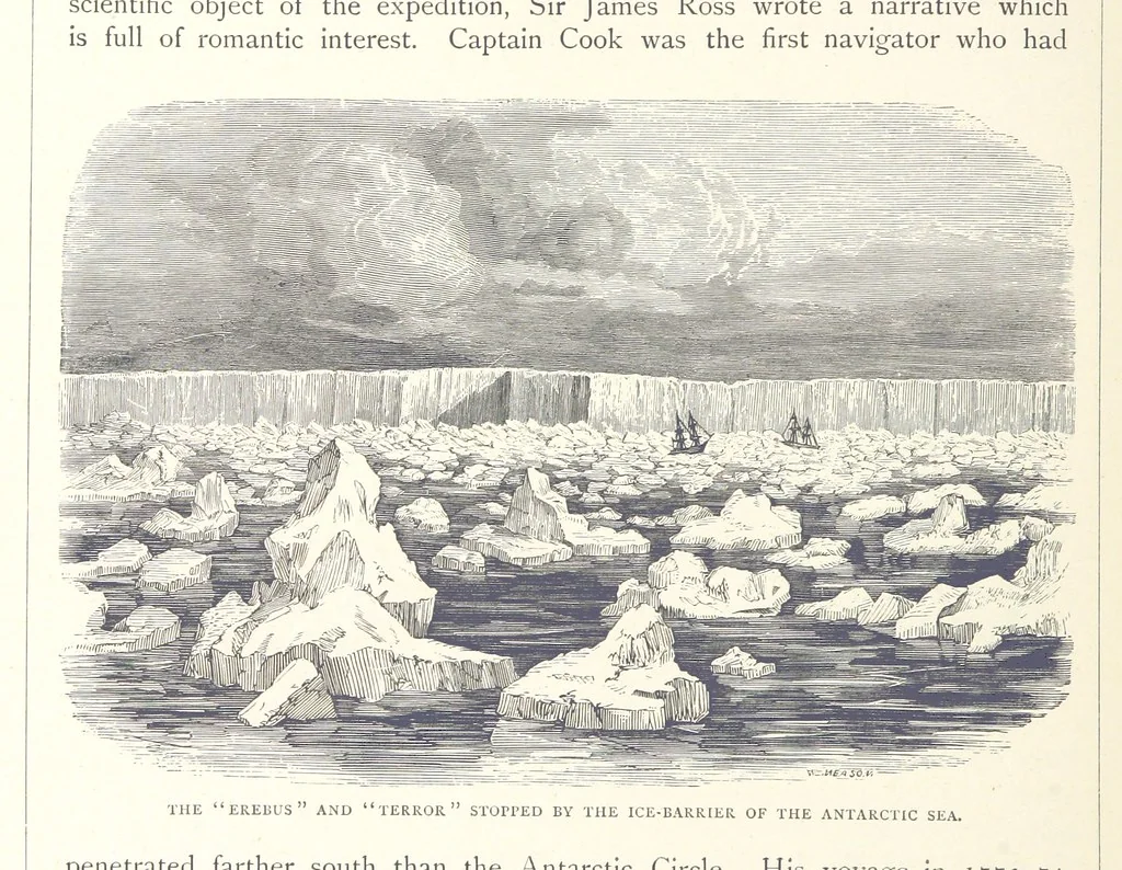 An illustration from Sea Pictures, drawn with pen and pencil, 1882, leaf 98