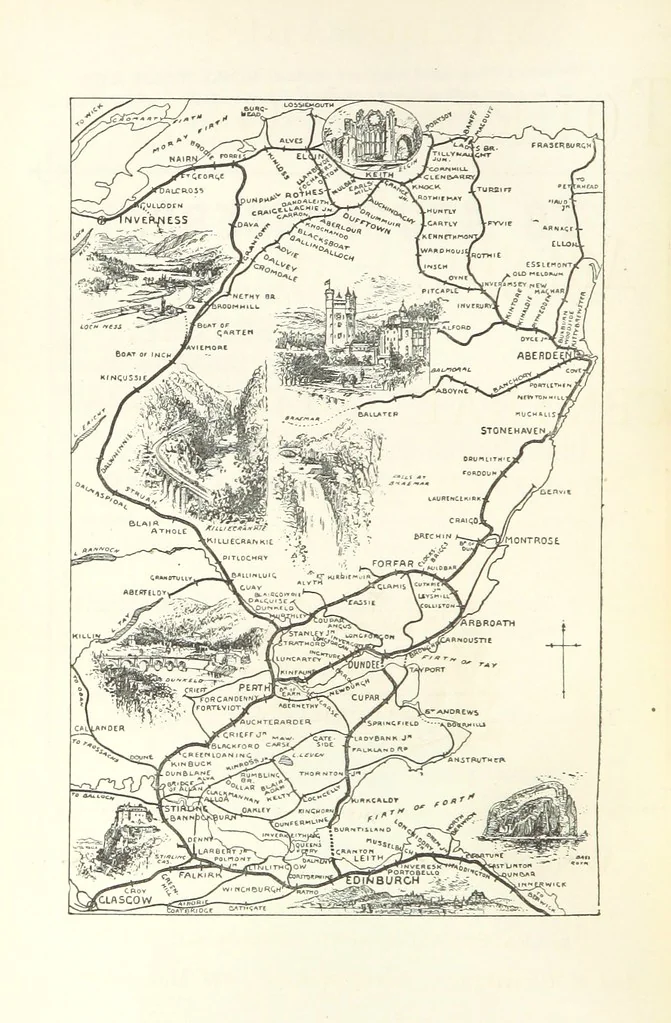 An illustration from Macdonald's Scottish Tourists' Guides. Five volumes in one. Illustrated. Accompanied with ... maps and plans, etc, 1888, leaf 244