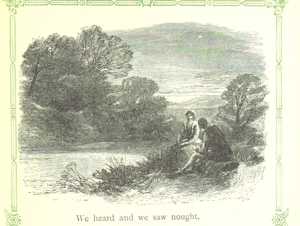 An illustration from The home affections pourtrayed by the poets. Selected and edited by Charles Mackay. Illustrated with ... engravings ... by eminent artists, and engraved by the Brothers Dalziel, 1883, leaf 127