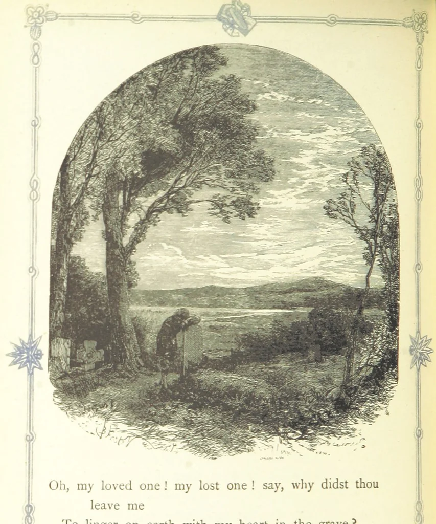 An illustration from The home affections pourtrayed by the poets. Selected and edited by Charles Mackay. Illustrated with ... engravings ... by eminent artists, and engraved by the Brothers Dalziel, 1883, leaf 162