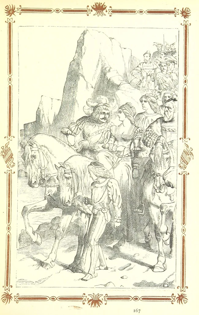 An illustration from The home affections pourtrayed by the poets. Selected and edited by Charles Mackay. Illustrated with ... engravings ... by eminent artists, and engraved by the Brothers Dalziel, 1883, leaf 169