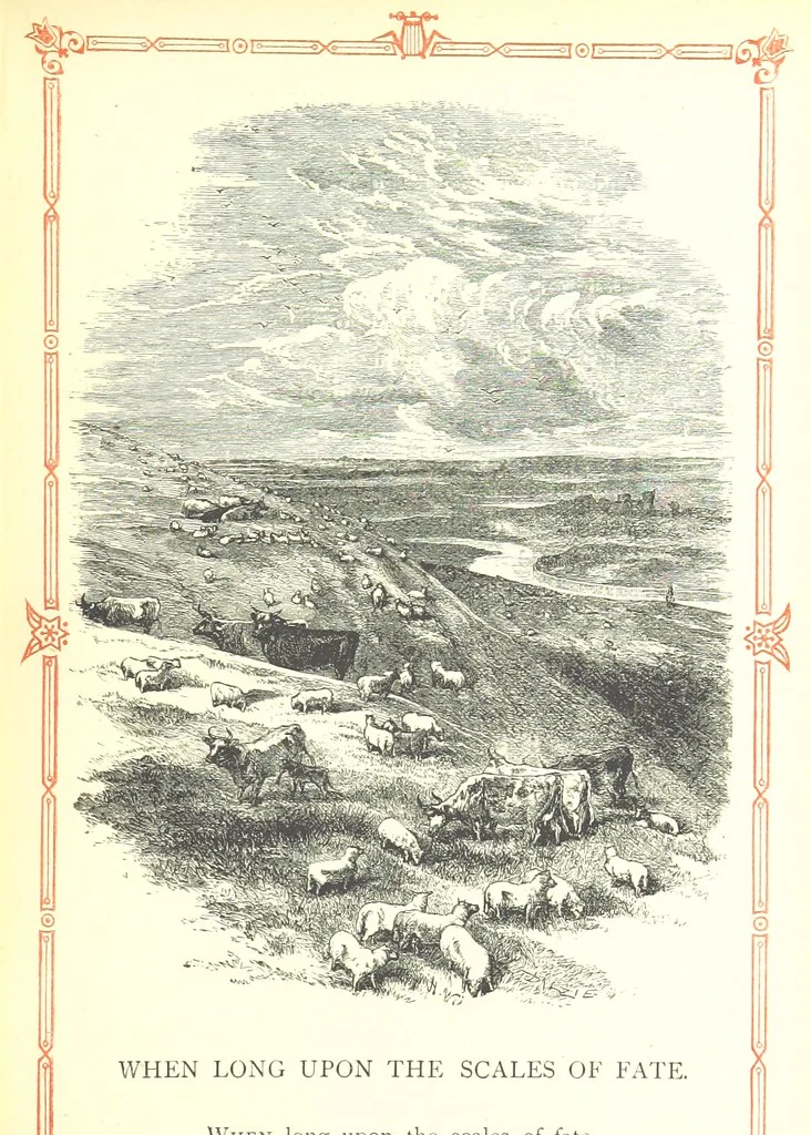 An illustration from The home affections pourtrayed by the poets. Selected and edited by Charles Mackay. Illustrated with ... engravings ... by eminent artists, and engraved by the Brothers Dalziel, 1883, leaf 203