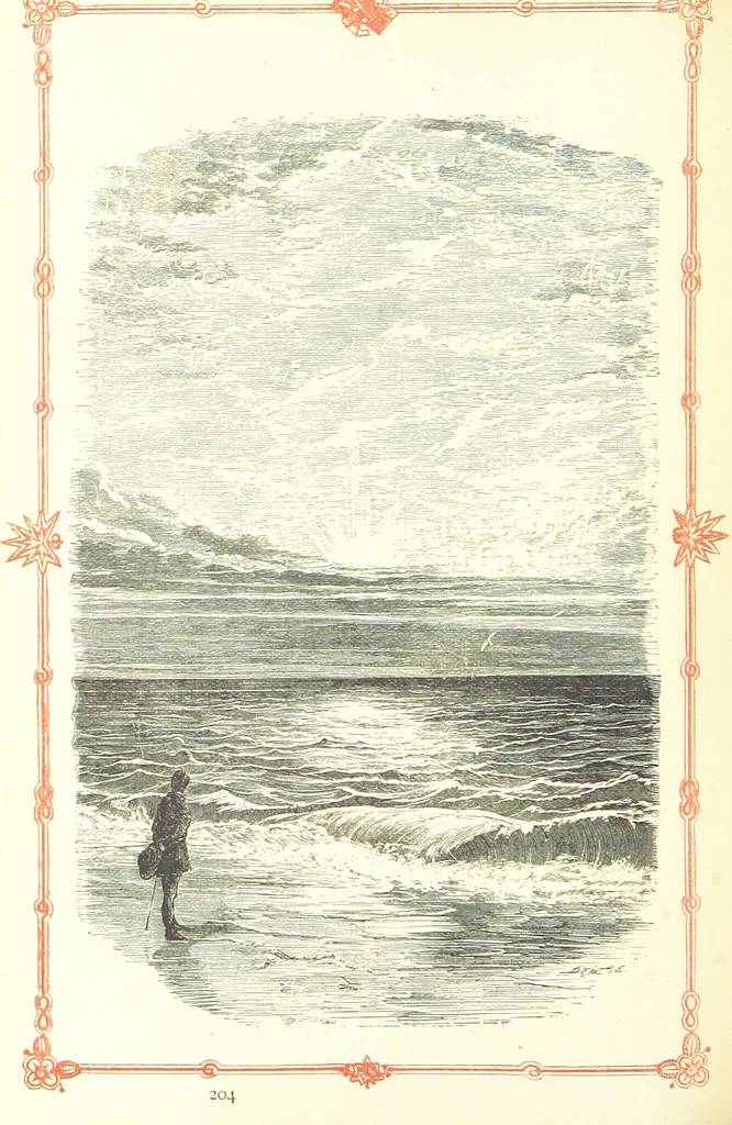 An illustration from The home affections pourtrayed by the poets. Selected and edited by Charles Mackay. Illustrated with ... engravings ... by eminent artists, and engraved by the Brothers Dalziel, 1883, leaf 206