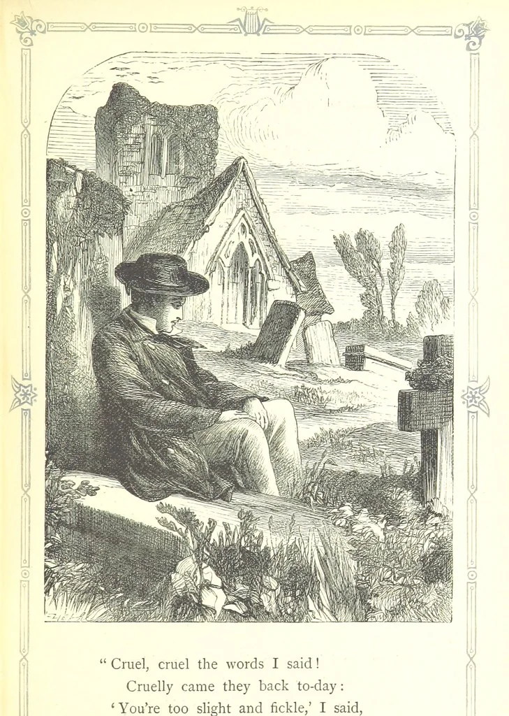An illustration from The home affections pourtrayed by the poets. Selected and edited by Charles Mackay. Illustrated with ... engravings ... by eminent artists, and engraved by the Brothers Dalziel, 1883, leaf 219