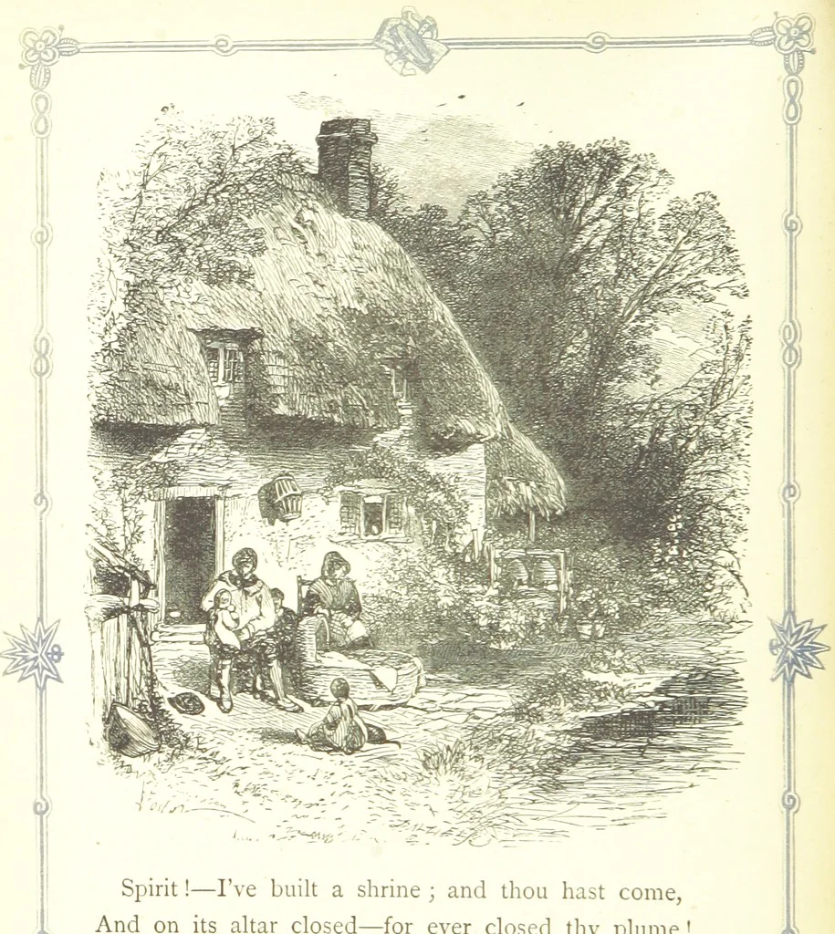 An illustration from The home affections pourtrayed by the poets. Selected and edited by Charles Mackay. Illustrated with ... engravings ... by eminent artists, and engraved by the Brothers Dalziel, 1883, leaf 22