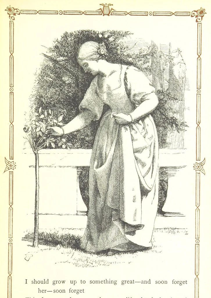 An illustration from The home affections pourtrayed by the poets. Selected and edited by Charles Mackay. Illustrated with ... engravings ... by eminent artists, and engraved by the Brothers Dalziel, 1883, leaf 239