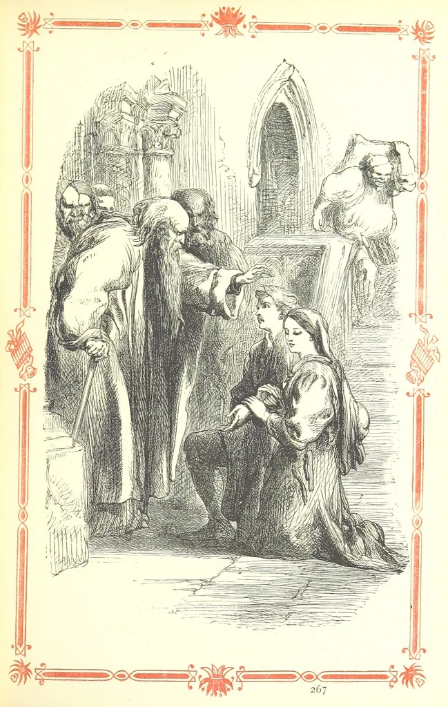 An illustration from The home affections pourtrayed by the poets. Selected and edited by Charles Mackay. Illustrated with ... engravings ... by eminent artists, and engraved by the Brothers Dalziel, 1883, leaf 269