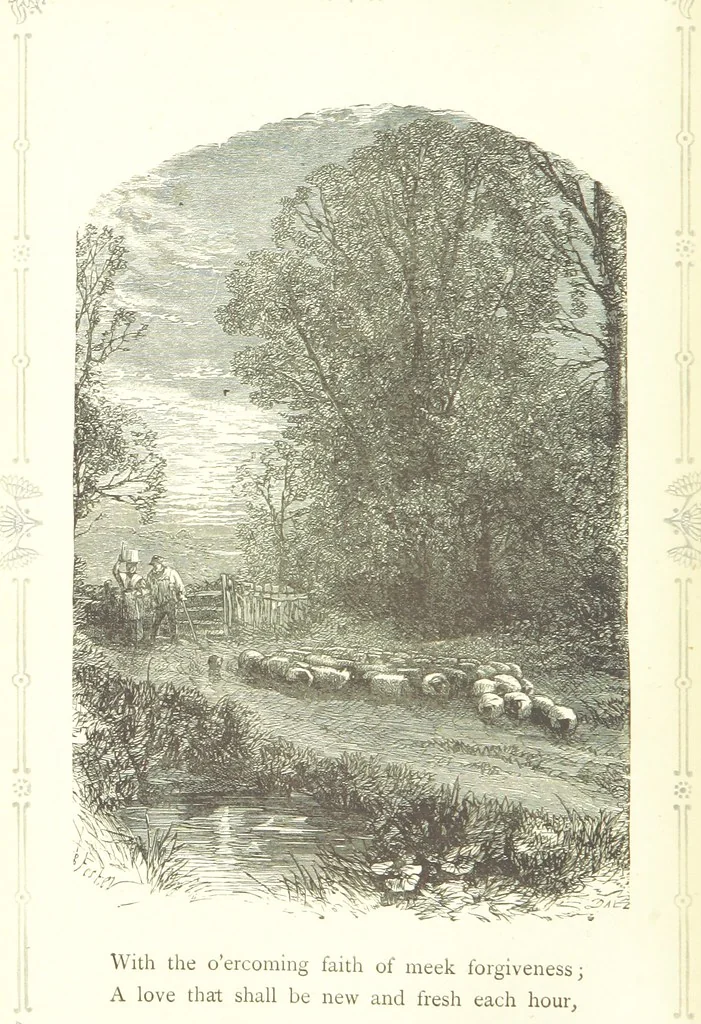 An illustration from The home affections pourtrayed by the poets. Selected and edited by Charles Mackay. Illustrated with ... engravings ... by eminent artists, and engraved by the Brothers Dalziel, 1883, leaf 28