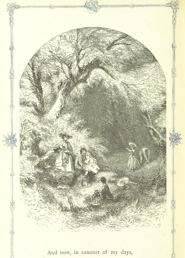 An illustration from The home affections pourtrayed by the poets. Selected and edited by Charles Mackay. Illustrated with ... engravings ... by eminent artists, and engraved by the Brothers Dalziel, 1883, leaf 286