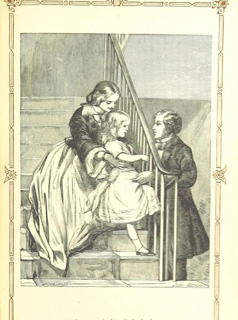 An illustration from The home affections pourtrayed by the poets. Selected and edited by Charles Mackay. Illustrated with ... engravings ... by eminent artists, and engraved by the Brothers Dalziel, 1883, leaf 291