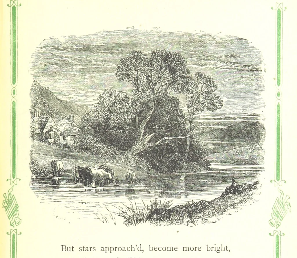 An illustration from The home affections pourtrayed by the poets. Selected and edited by Charles Mackay. Illustrated with ... engravings ... by eminent artists, and engraved by the Brothers Dalziel, 1883, leaf 317