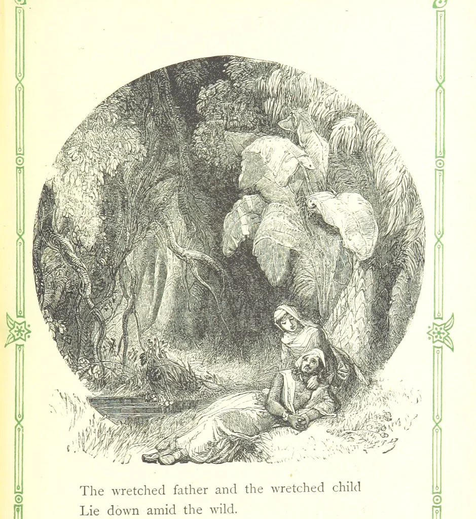 An illustration from The home affections pourtrayed by the poets. Selected and edited by Charles Mackay. Illustrated with ... engravings ... by eminent artists, and engraved by the Brothers Dalziel, 1883, leaf 319