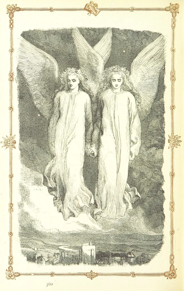 An illustration from The home affections pourtrayed by the poets. Selected and edited by Charles Mackay. Illustrated with ... engravings ... by eminent artists, and engraved by the Brothers Dalziel, 1883, leaf 362