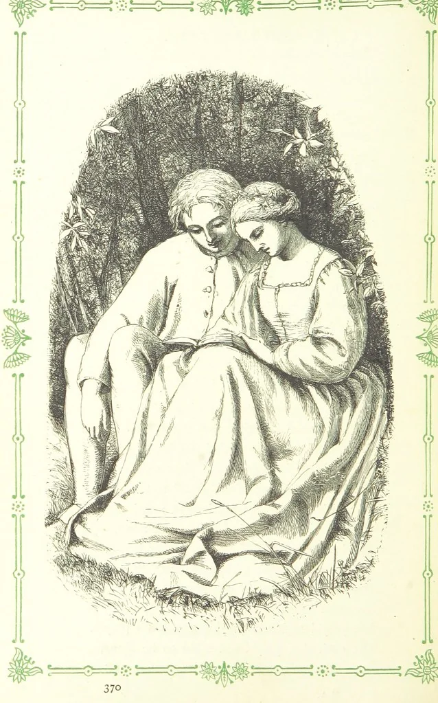 An illustration from The home affections pourtrayed by the poets. Selected and edited by Charles Mackay. Illustrated with ... engravings ... by eminent artists, and engraved by the Brothers Dalziel, 1883, leaf 372
